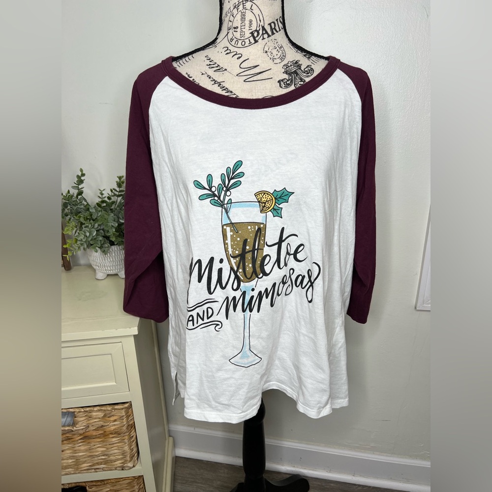 Soffe Holiday Mistletoe and Mimosas T-Shirt